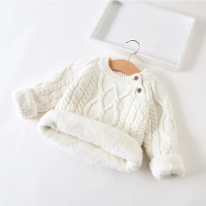 Детский свитер для мальчиков, 2021, зимний плотный теплый детский джемпер для детей 1 - 12 лет, весенний трикотажный топ с длинным рукавом, свитер для мальчиков и девочек