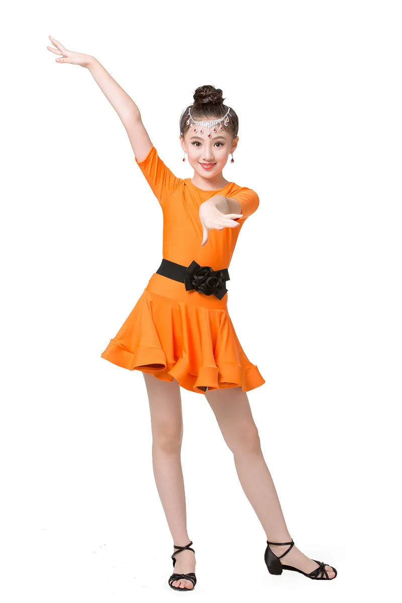 Детское платье для танцев девочек Юбка танго нарядное Школьные платья бальных