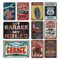 my garage my rules metal signs vintage wall decoration dads garage wall stickers retro metal plate funny warning wall signs