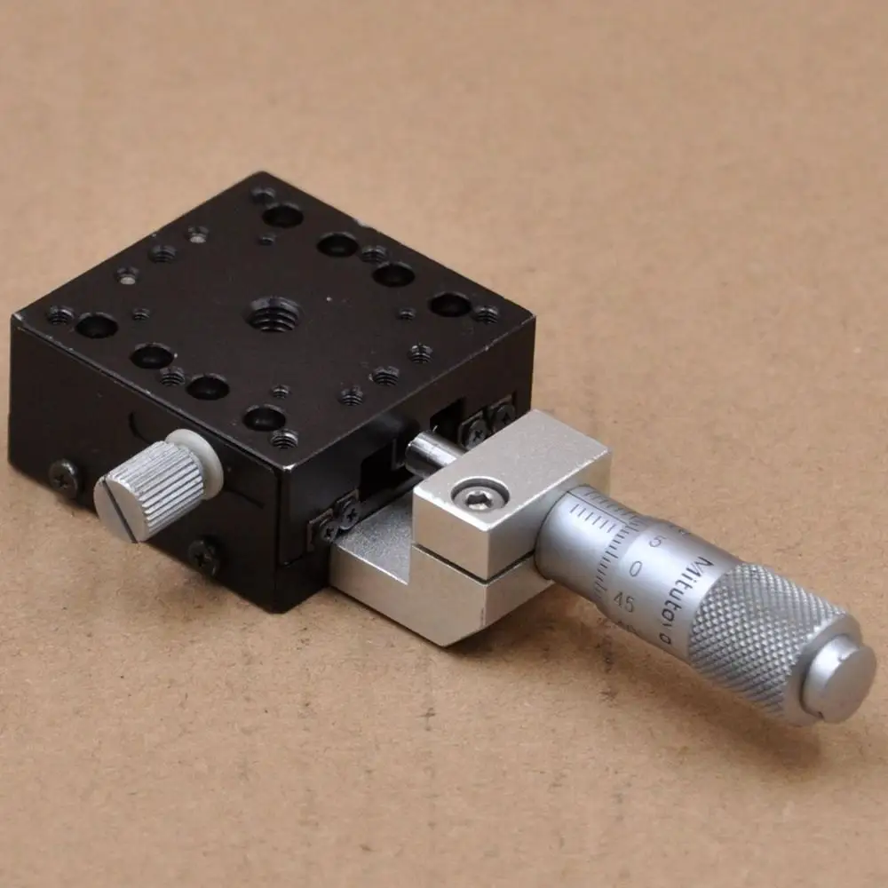 

X axis Sigma TAM-401C ручной Точный линейный направляющий рельс тонкая регулировка смещения раздвижной стол Алюминий 40*40 мм