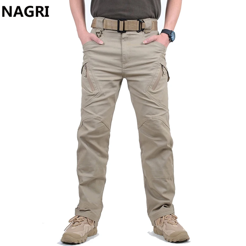 IX9 TACTICAL PANTS Men Many Pockets Army Military Cotton Pants Combat SWAT Stretch Straight Trousers Overall Work Outwear | Мужская