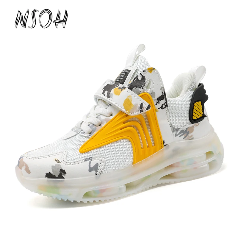 

NSOH Autumn Kids Casual Shoes Boys Mesh Lightweight Breathable Sneakers Fashion Casual Sports Shoes Thickened Tennis Footwear