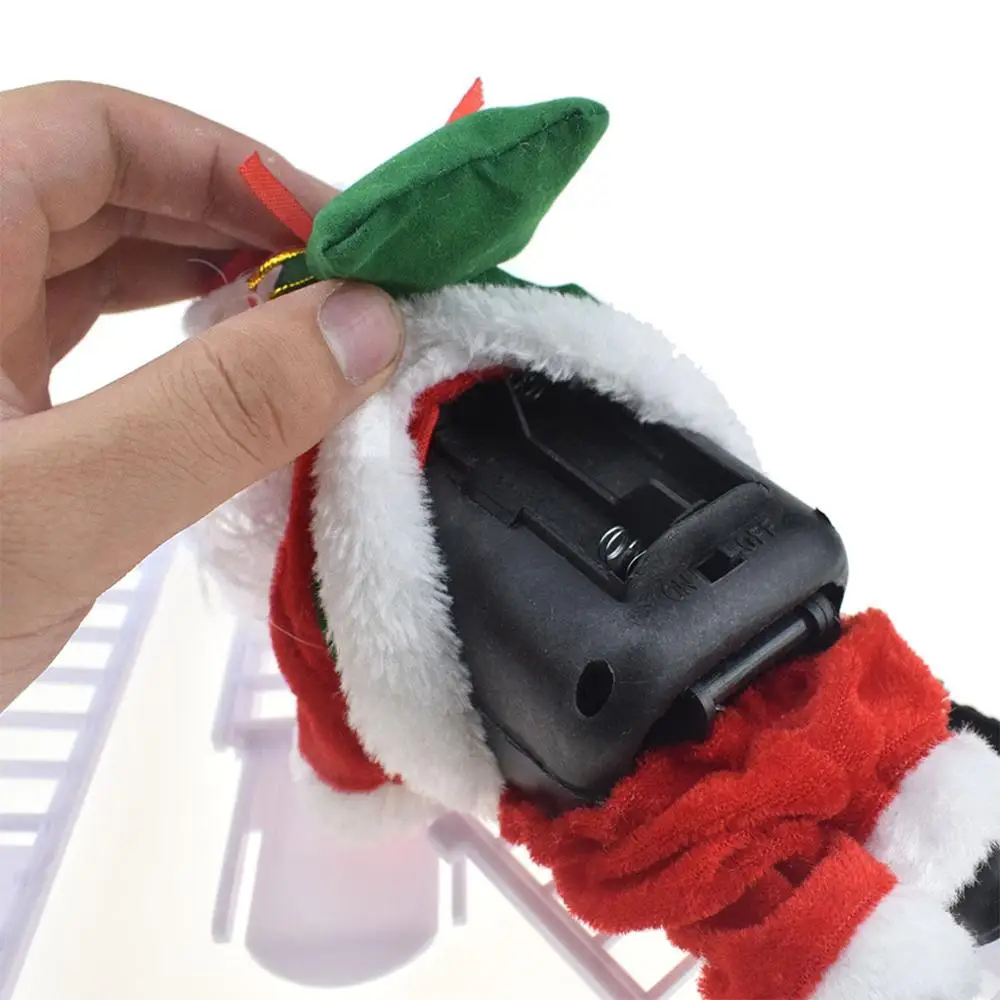 

Electric Santa Claus Climbing Ladder Doll Toy for Xmas Party Home Wall Decoratio