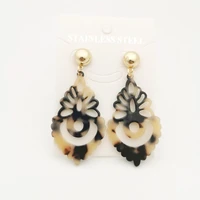acrylic leopard earrings long drop earrings women christmas minimalist earrings punk earring boho simple earings