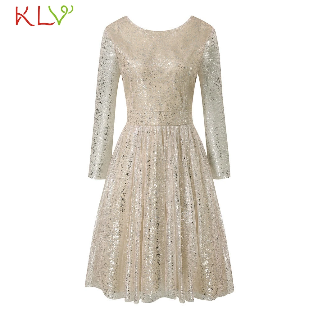 Вечернее платье женское Сетчатое блестящее элегантное сексуальное свадебные