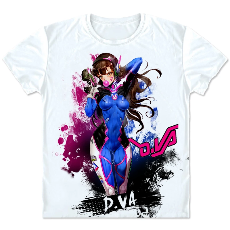 

New Arrival T Shirt Men for Game OW Genji Reaper Tracer D.VA logo O-Neck Printed T-shirts Short Sleeve Tee Shirts