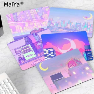 MaiYa нескользящий ПК лунный пейзаж эстетика художественный красивый коврик для мышки в стиле аниме Лидер продаж оптовая продажа игровой коврик для мыши