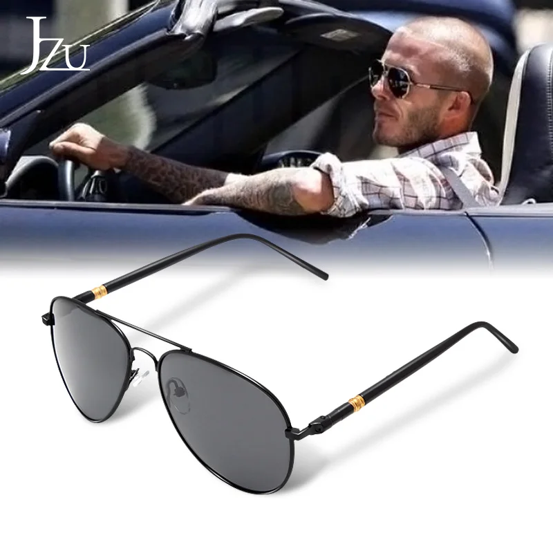 Мужские Солнцезащитные очки авиаторы JZU поляризационные из сплава с