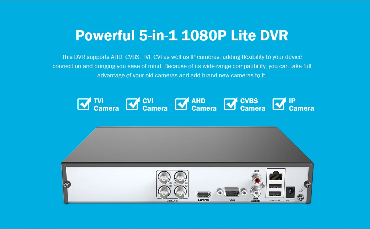 ANNKE 4CH 1080P CCTV камера DVR система 2 шт Водонепроницаемый 2.0MP HD-TVI Камера пуля s домашний комплект видеонаблюдения Обнаружение движения