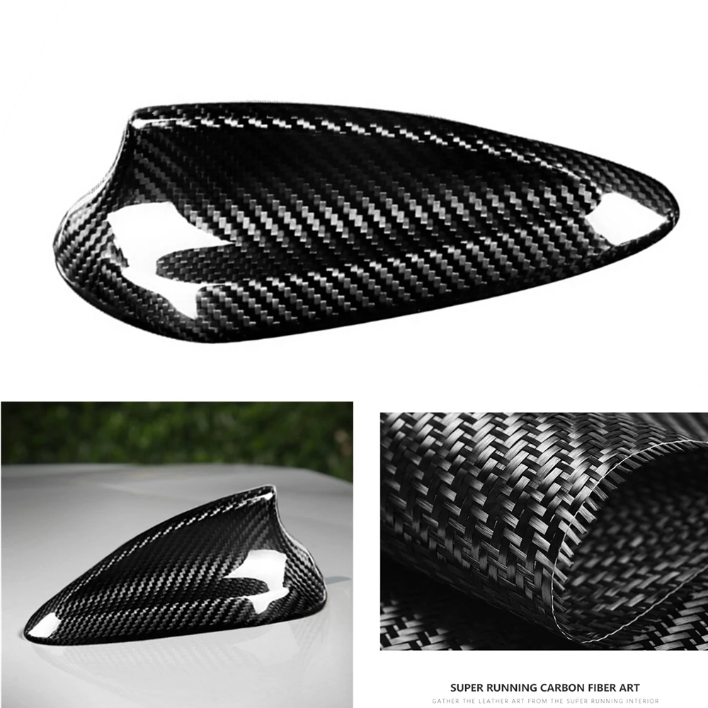 

For BMW F20 F85 F15 F16 X4 X5 X6 X5M Real Carbon Fiber Roof Aerial Shark Fin Antenna Cover Car Exterior Mast Cap Case Shell Trim