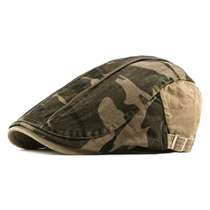 Spring Summer Newsboy Caps Men Camouflage Cotton Flat Peaked Cap Women Painter Beret Hats 20 in USA (United States)