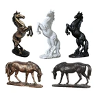Фигурка лошади из смолы, 12,4 дюйма, декоративные украшения для гостиной, Креативные аксессуары для домашнего декора, подарки