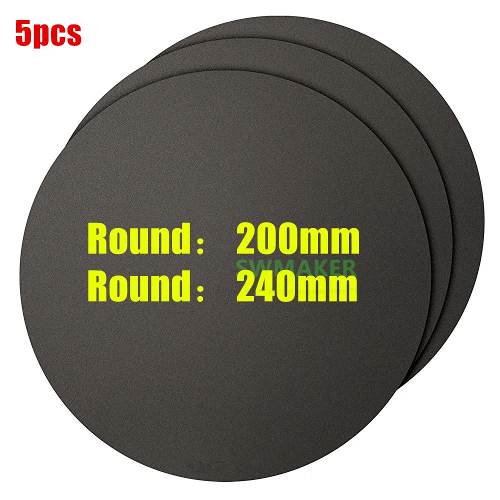 5pcs Diameter 200mm 240mm heated bed sticker, Round Print Build Plate Tape DIY ANYCUBIC Pulley  Linear Plus  Kossel 3D Printer (art.: 3a3a21f4493) - 3a3a21f4493