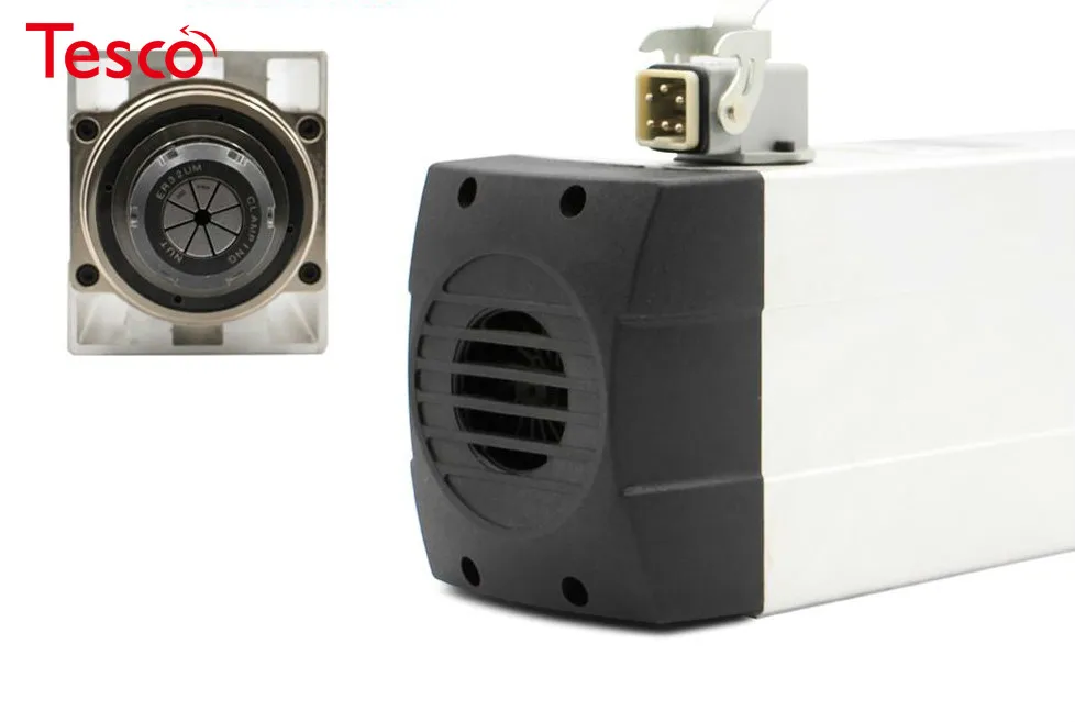 

6KW Air Cooled Spindle Motor Without Mounting Flange ER32 300Hz 4pcs Ceramic Ball Bearing 0.01mm Accuracy 18000rpm