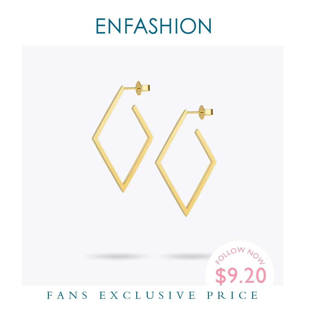 Enfashion ювелирные изделия геометрические маленькие ромбовидные серьги из