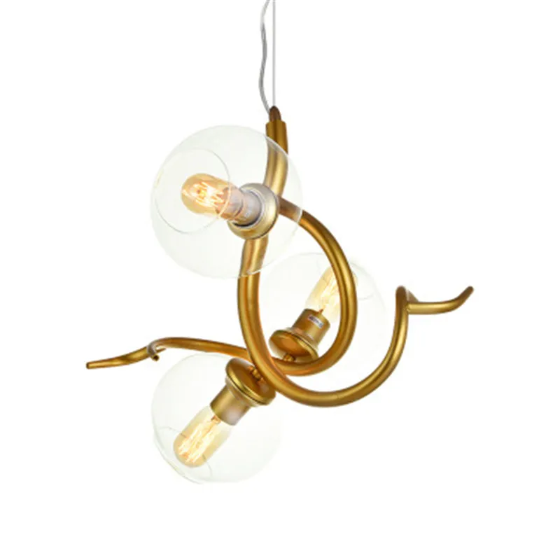 Потолочная люстра в современном минималистичном стиле рога ветки света