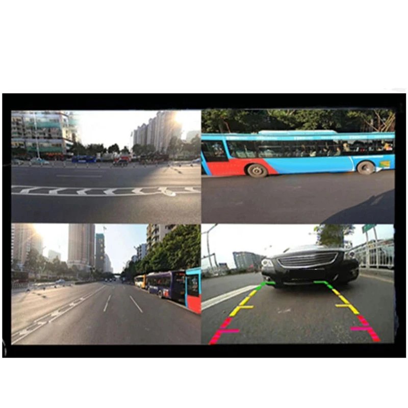 

Car 4-Channel Driving Recorder Switcher Control Car Cameras IR Control Switch Combiner Box for 360 Panoramic Image