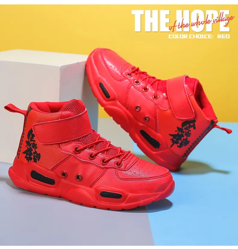 Детская Баскетбольная обувь для мальчиков, Модные дышащие спортивные кроссовки для мальчиков, школьная обувь, Осенняя детская обувь больших размеров 30-39