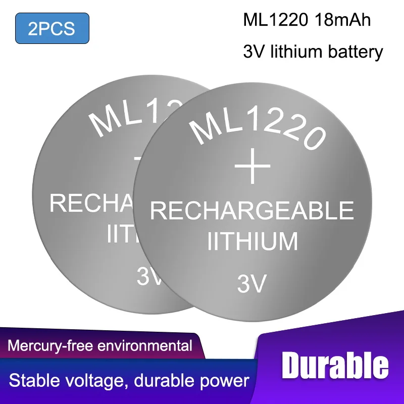 2 шт. оригинальные 3 в ML1220 ML 1220 18 мАч аккумуляторные батареи CMOS RTC BIOS резервная