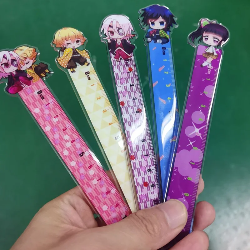 

1Pcs Anime Demon Slayer: Kimetsu No Yaiba Kamado Tanjirou Cosplay Ruler For Office School Kids Students Stationery Gift
