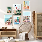 Настенная картина в скандинавском стиле, рисунок на холсте, Венеция, Италия, Франция, плакаты, Декор для дома
