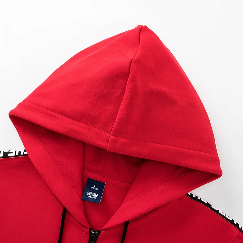 Мужская Трикотажная куртка Semir повседневная хлопковая на молнии с капюшоном