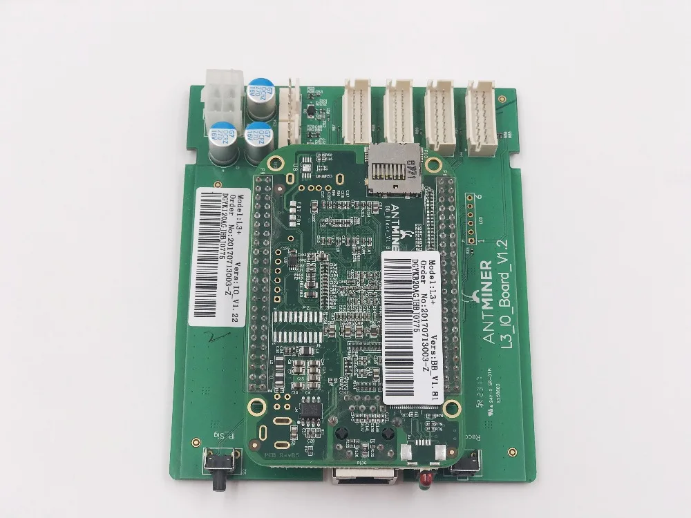 Старый ANTMINER L3 + плата управления CB4 включает в себя плату ввода-вывода и