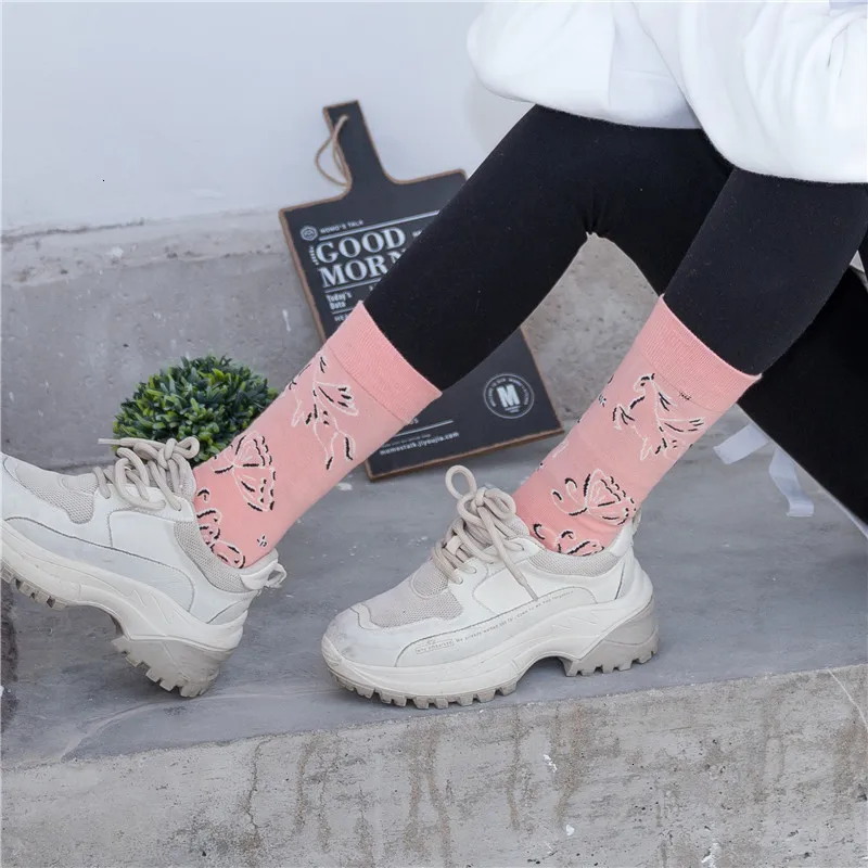 Зимние Модные персональные носки для мужчин и женщин с натуральным рисунком Happy