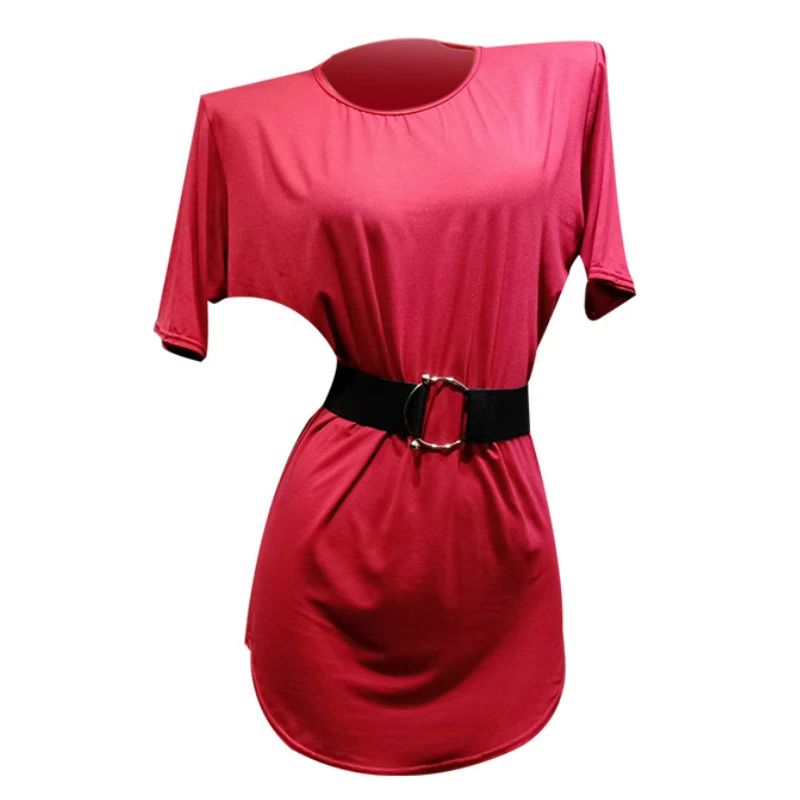 

Одежда для латинских танцев, женская одежда для взрослых, новая тренировочная одежда с коротким рукавом, свободная юбка для танцев, топы, пл...