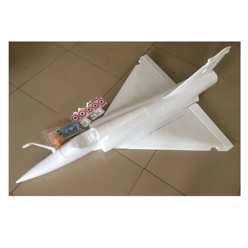 Модель QT Mirage 2000 90 мм самолёт белого цвета с дистанционным управлением | Игрушки и