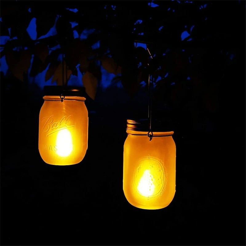 Солнечный каменщик Jar светильник s LED мерцающий эффект пламени солнечные фонари
