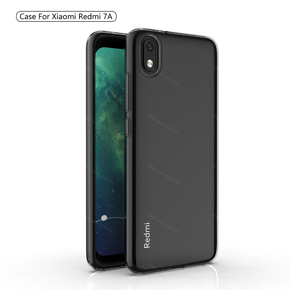 Чехол для Xiaomi Redmi 7A прозрачный силиконовый бампер мягкий чехол прозрачная задняя