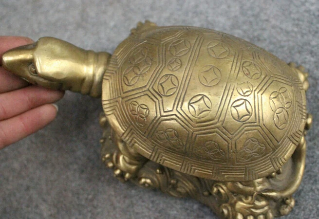 913 + 8 &quotНародная китайская чистая латунные фэншуй Богатство долговечность Shou