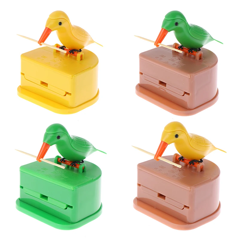 

1PCS Toothpick Holder Dispenser Cute Bird Toothpick Dispenser Gag Gift Cleaning Teeth Table Decoration Toothpick Box