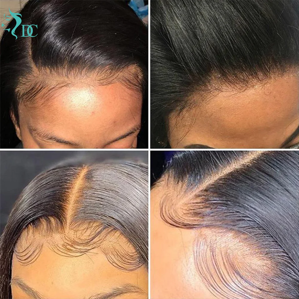 

Straight HD Transparent Lace Closure 13x4 Lace Front Human Hair Closure 13X4 Lace Closure With Baby Hair Natural Color Remy