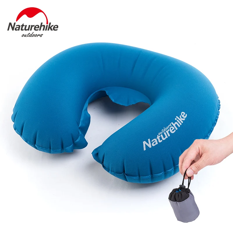 

Naturehike Factory Store Portable U Shape Inflatable Pillow Sleeping Travel Inflatable Cushion Neck Protective Plane Pillow
