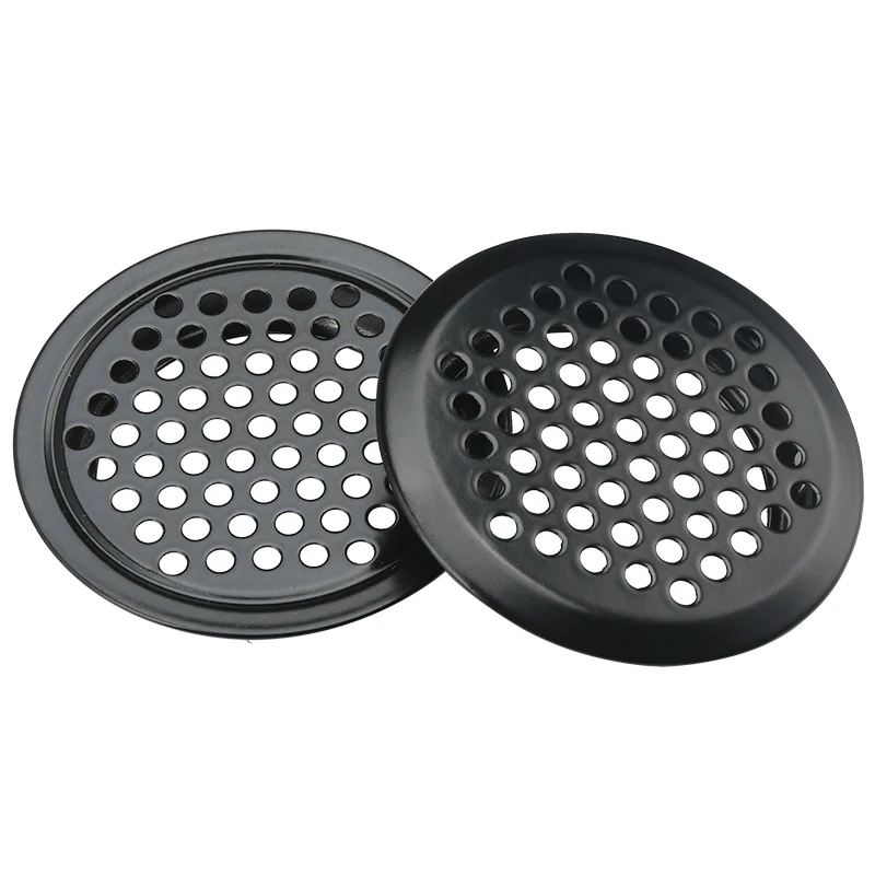 

10Pcs Black Wardrobe Cabinet Mesh Hole Air Vent Core Vents Convex Flat Louver Ventilation Cover Stainless Steel 19mm/25mm/53mm