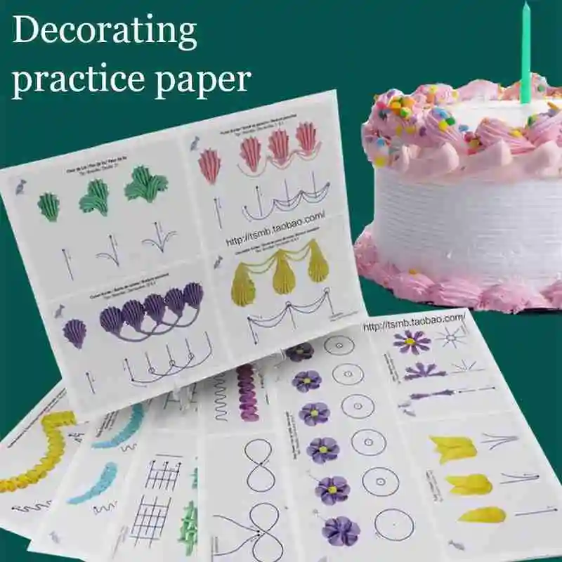 

Diy Bake 27 Pcs Paperboard Drawing For Decorating Cake Practice Practice For Cream Decorating Drawing S5R7