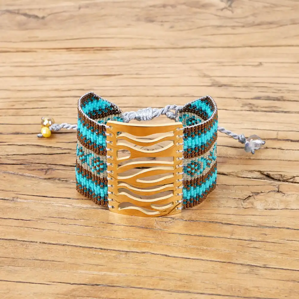 Go2boho MIYUKI, браслет от сглаза, ювелирные изделия для женщин, браслеты, Mujer,, богемные, летние, Хамса, ручная работа, браслеты на запястье, тканые, ручной работы