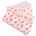 Новости хлопка Ткань ткани синий и розовый цветок Дизайн Tecido кукла Текстиль для дома в стиле пэчворк Скрапбукинг Куклы начинающих Практика