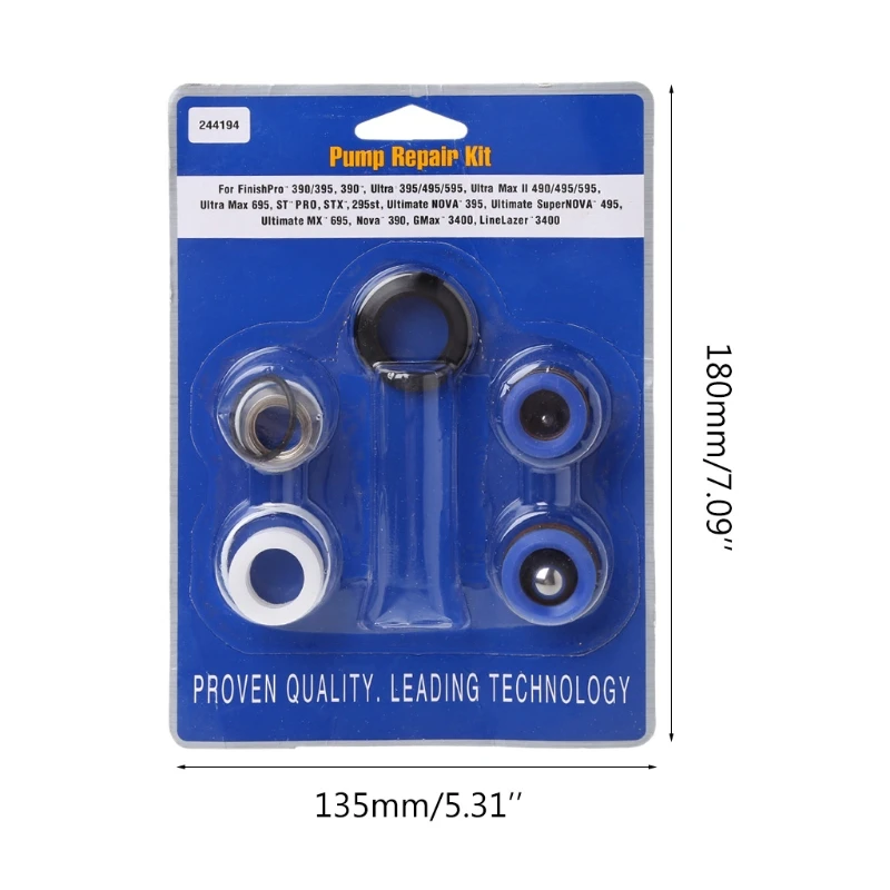 

Pump Repair Packing Kit 244194 Fit For Sprayer 390 395 490 495 595 Spay Tool