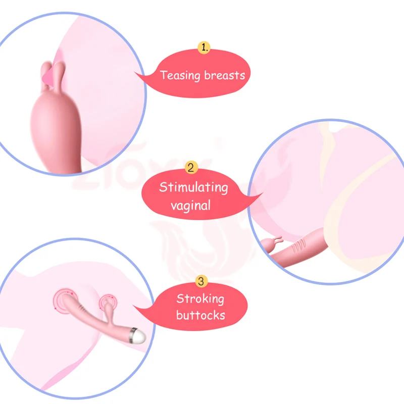 Вибрирующий фаллоимитатор для точки G USB вибратор женщин Av Стик лижущий