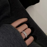 modern jewelry fashion heart metal ring 2021 new design hot selling silvery plating finger ring for girl lady gifts