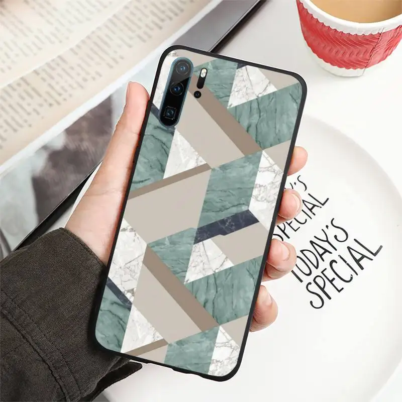 

Geometry Cool Marble pattern Phone Case For Huawei honor Mate P 9 10 20 30 40 Pro 10i 7 8 a x Lite nova 5t