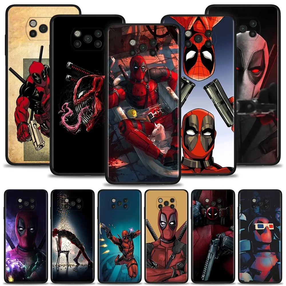 Чехол для телефона Xiaomi Poco X3 NFC F3 GT M4 M3 Pro 5G Note 10 Civi 9T 11T 11 10T Lite Capa Marvel SuperHero Deadpool |