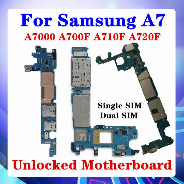 Материнская плата для Samsung Galaxy A7 A7000 A700F A710F A720F 100% оригинальная материнская ОС Android