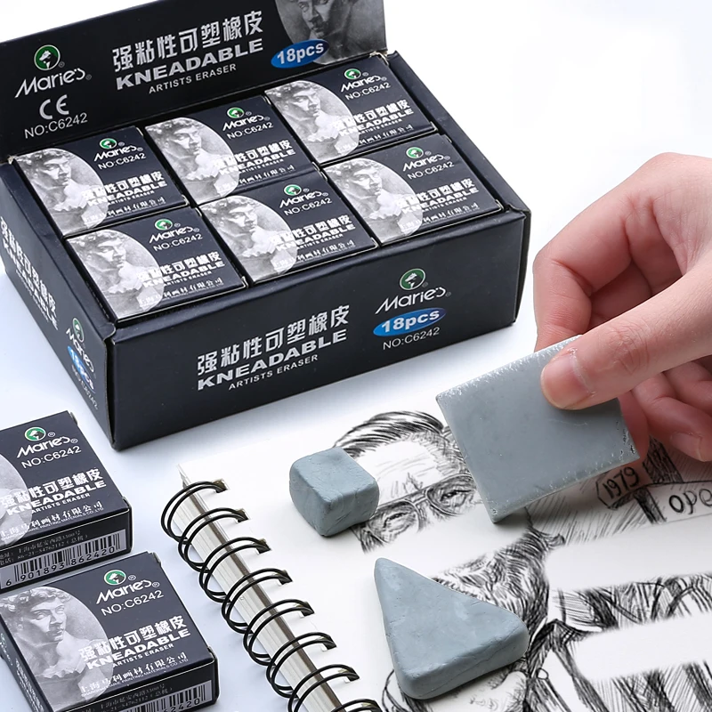 

1Pcs Erasers Kids Soft Eraser Kneadable Sketch School Drawing Plasticine Pencil Stationery Correction Supplies Pencil Rubber