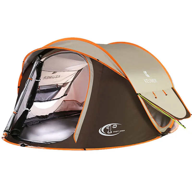 2021 Большая вместительная автоматическая выдвижная двухслойная палатка на 3 4