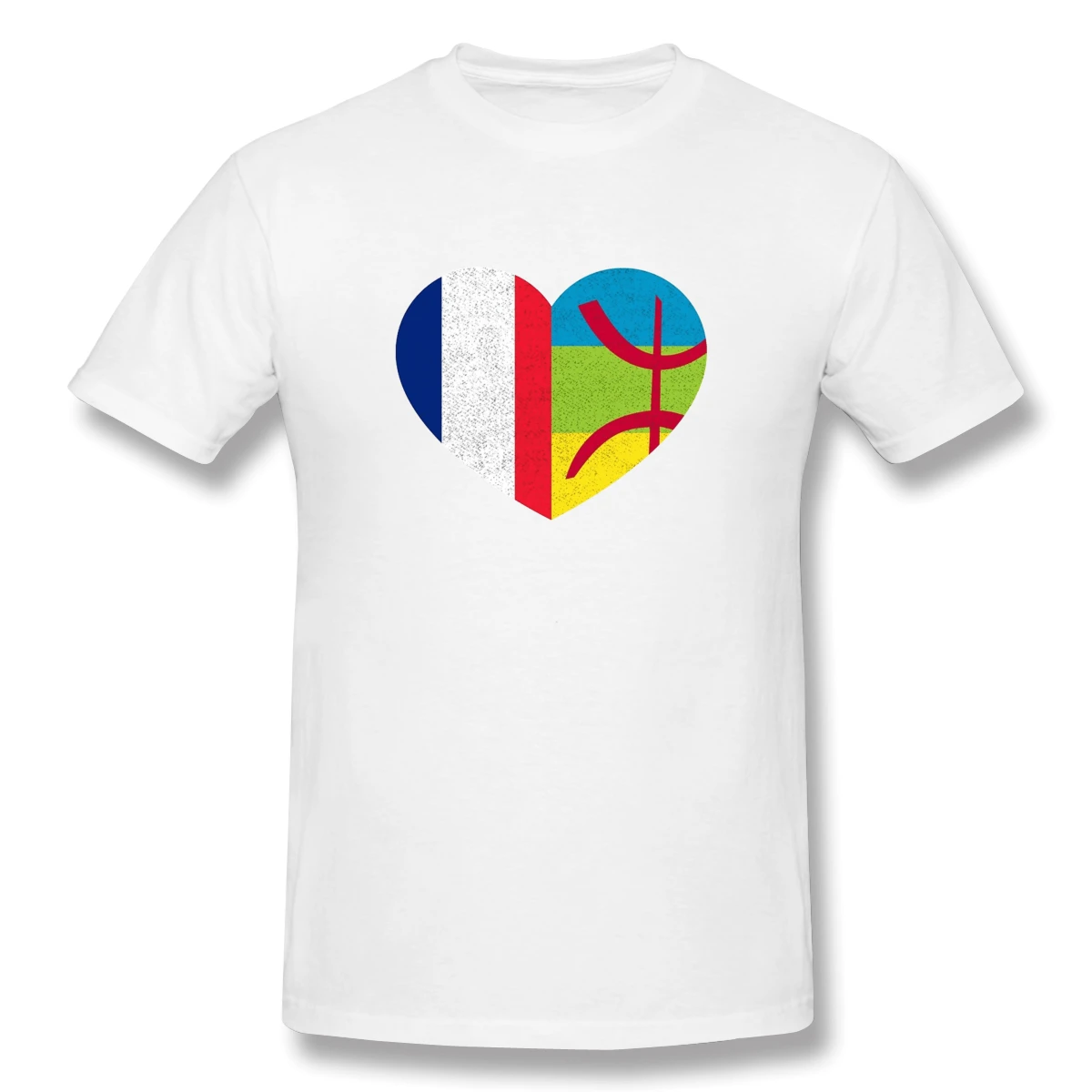 Мужская футболка с коротким рукавом Amazigh Kabyle Винтажная французским флагом и