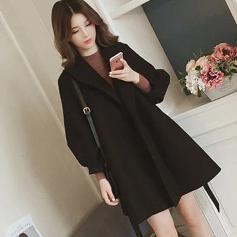 

2020 Autumn New Fashion Women Coat Long Sleeve Turn-down Collar Casual Asymmetric Elegant Ladies Loose Coats